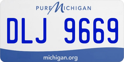 MI license plate DLJ9669