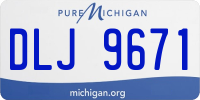 MI license plate DLJ9671
