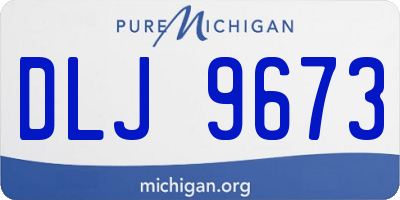 MI license plate DLJ9673