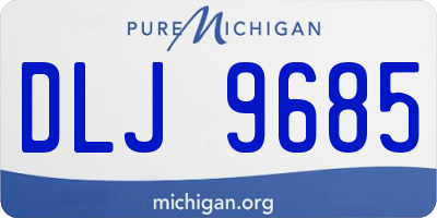 MI license plate DLJ9685