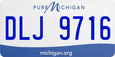 MI license plate DLJ9716