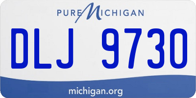 MI license plate DLJ9730