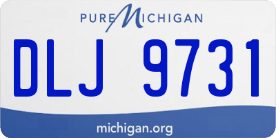MI license plate DLJ9731