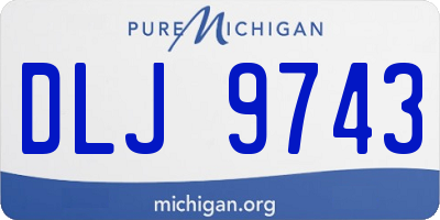 MI license plate DLJ9743