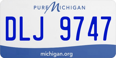 MI license plate DLJ9747