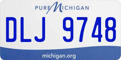 MI license plate DLJ9748