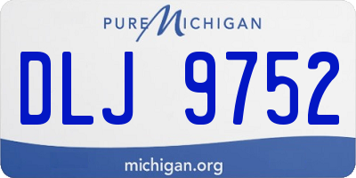 MI license plate DLJ9752