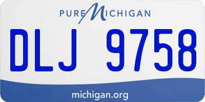 MI license plate DLJ9758