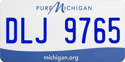 MI license plate DLJ9765