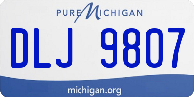 MI license plate DLJ9807