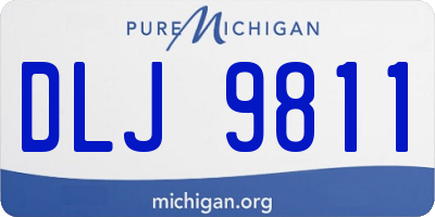MI license plate DLJ9811