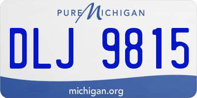 MI license plate DLJ9815
