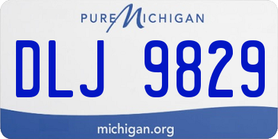 MI license plate DLJ9829