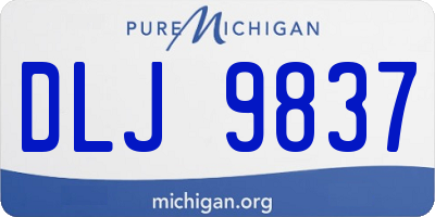 MI license plate DLJ9837