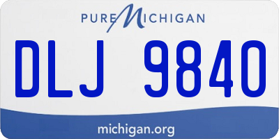 MI license plate DLJ9840