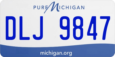 MI license plate DLJ9847