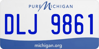 MI license plate DLJ9861