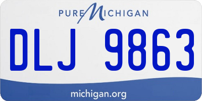 MI license plate DLJ9863