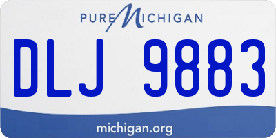 MI license plate DLJ9883