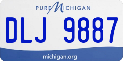 MI license plate DLJ9887