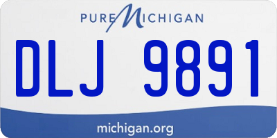 MI license plate DLJ9891