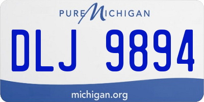 MI license plate DLJ9894