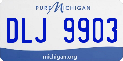 MI license plate DLJ9903