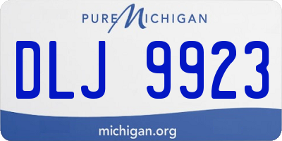 MI license plate DLJ9923