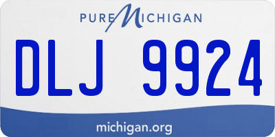 MI license plate DLJ9924