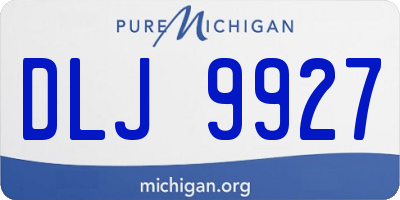 MI license plate DLJ9927