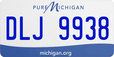 MI license plate DLJ9938