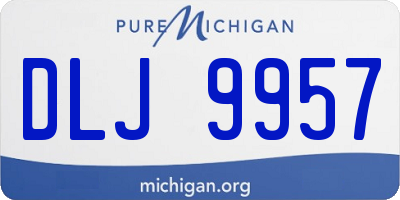 MI license plate DLJ9957