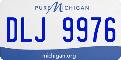 MI license plate DLJ9976