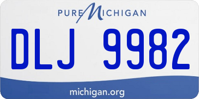 MI license plate DLJ9982