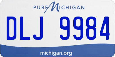 MI license plate DLJ9984