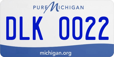 MI license plate DLK0022