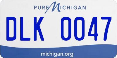 MI license plate DLK0047