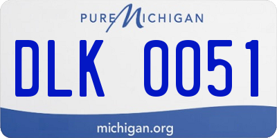 MI license plate DLK0051