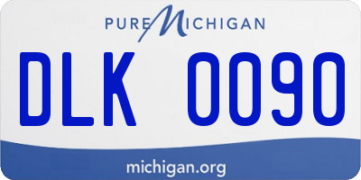 MI license plate DLK0090