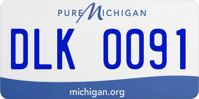 MI license plate DLK0091
