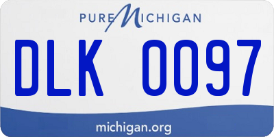 MI license plate DLK0097