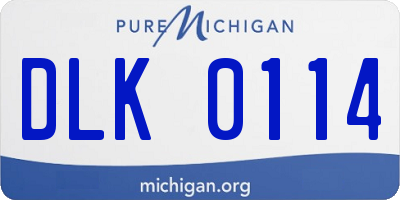 MI license plate DLK0114