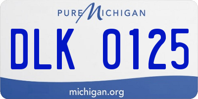MI license plate DLK0125