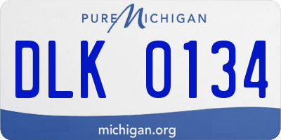 MI license plate DLK0134