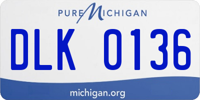 MI license plate DLK0136