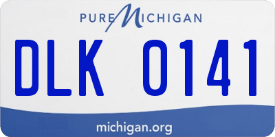 MI license plate DLK0141