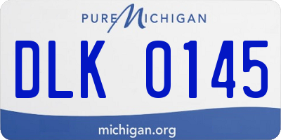 MI license plate DLK0145