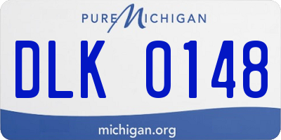 MI license plate DLK0148