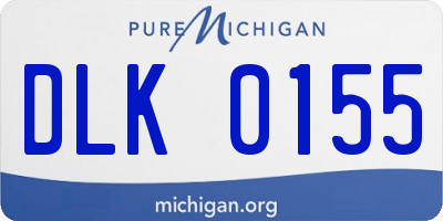 MI license plate DLK0155