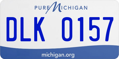 MI license plate DLK0157